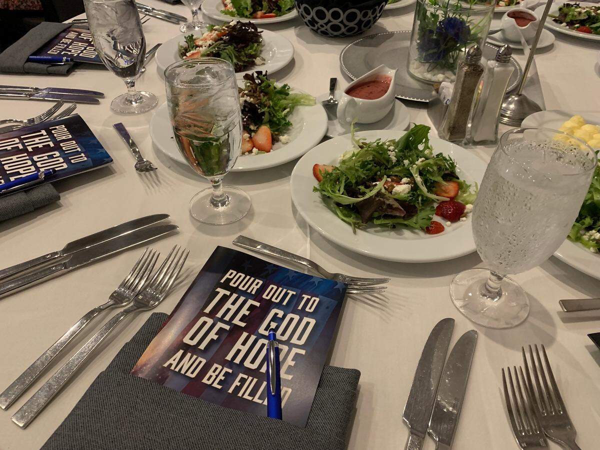 The Tarrant County National Day of Prayer, hosted by Judge Tim O’Hare, had the Romans 15:13-influenced theme “Pour out to the God of Hope and be filled.”