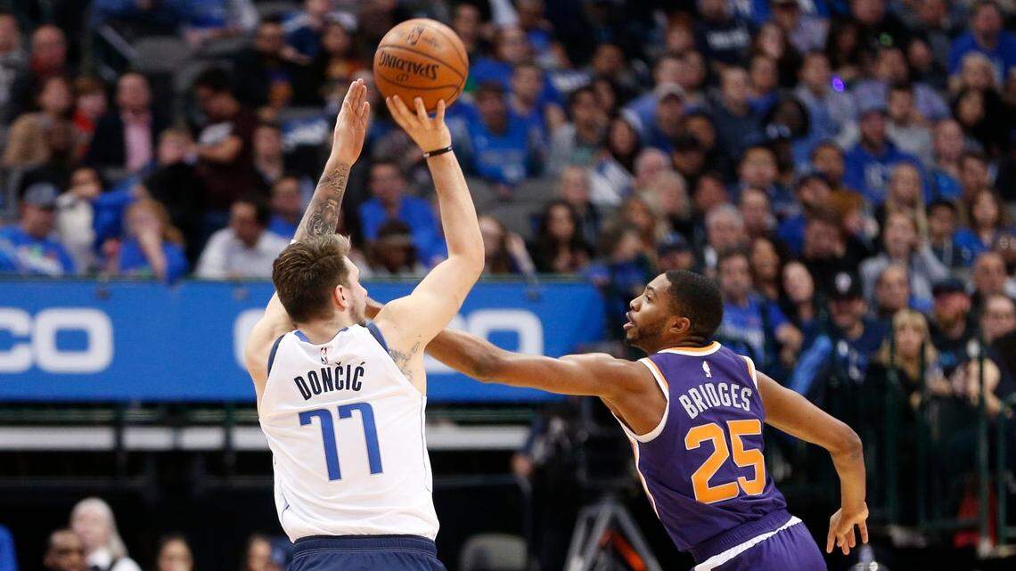 Luka Doncic scored 16 points Wednesday in the first half for the Mavs, who trailed by four at halftime before rallying in the second half.
