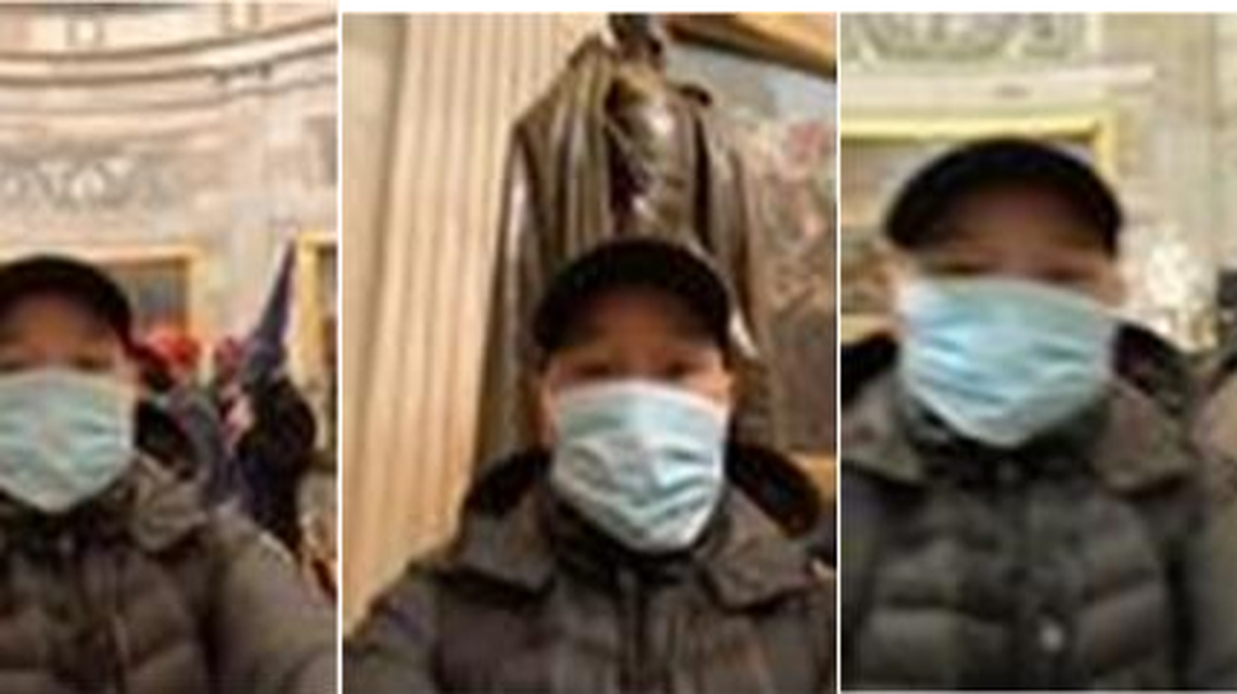 Photos on Houston police officer Tam Dinh Pham’s phone show him inside the Capitol, authorities say. Screengrab from FBI.