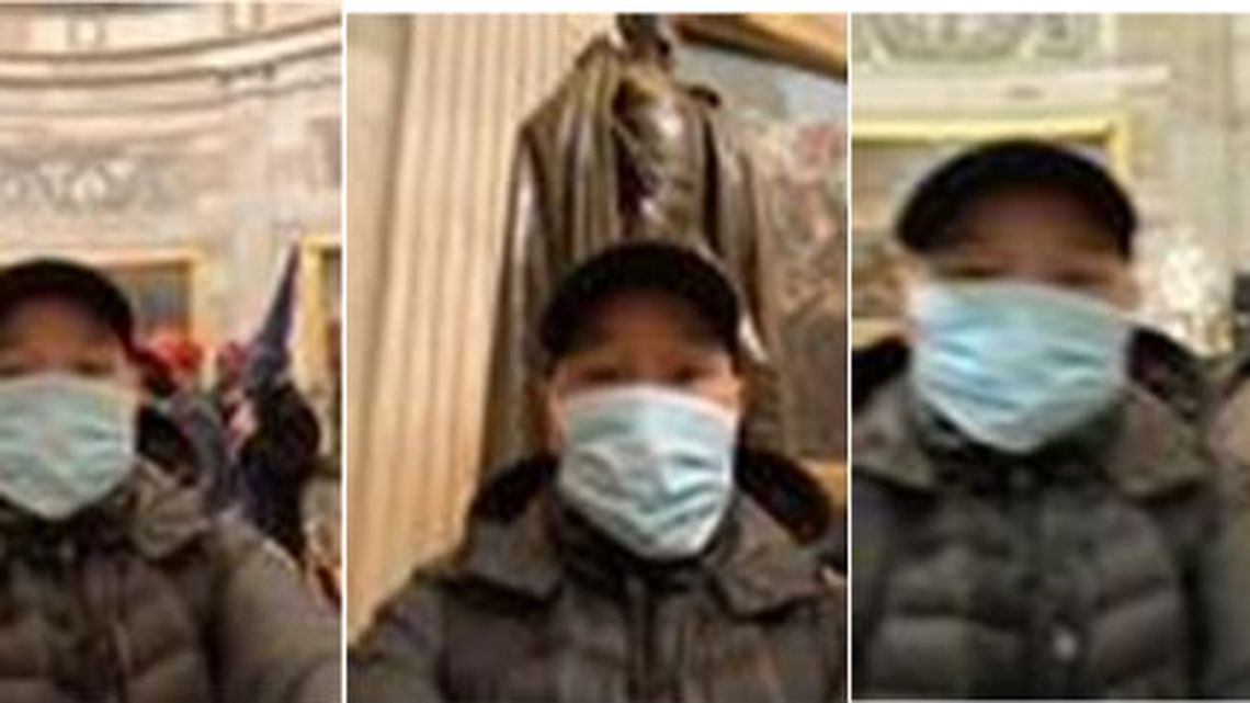 Photos on Houston police officer Tam Dinh Pham’s phone show him inside the Capitol, authorities say. Screengrab from FBI.