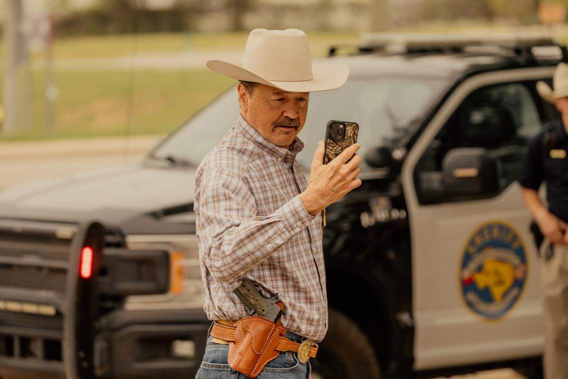 Mark Collie as Sheriff Walt in “Landman” episode 2, season 2, streaming on Paramount+.