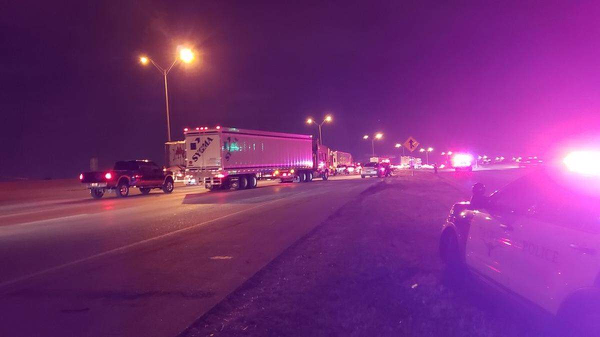 A woman who Fort Worth police say was fleeing the scene of a traffic accident was hit by a vehicle and critically injured Wednesday night on Southeast Loop 820.