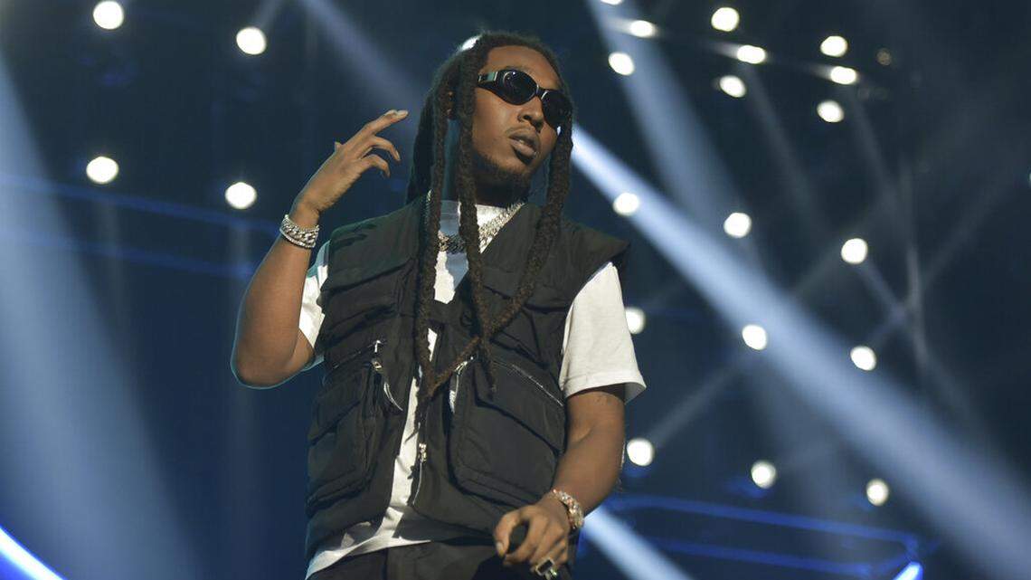 Takeoff of the hip hop group “Migos” performs during the 2019 BET Experience at the Staples Center on Saturday, June 22, 2019, in Los Angeles.