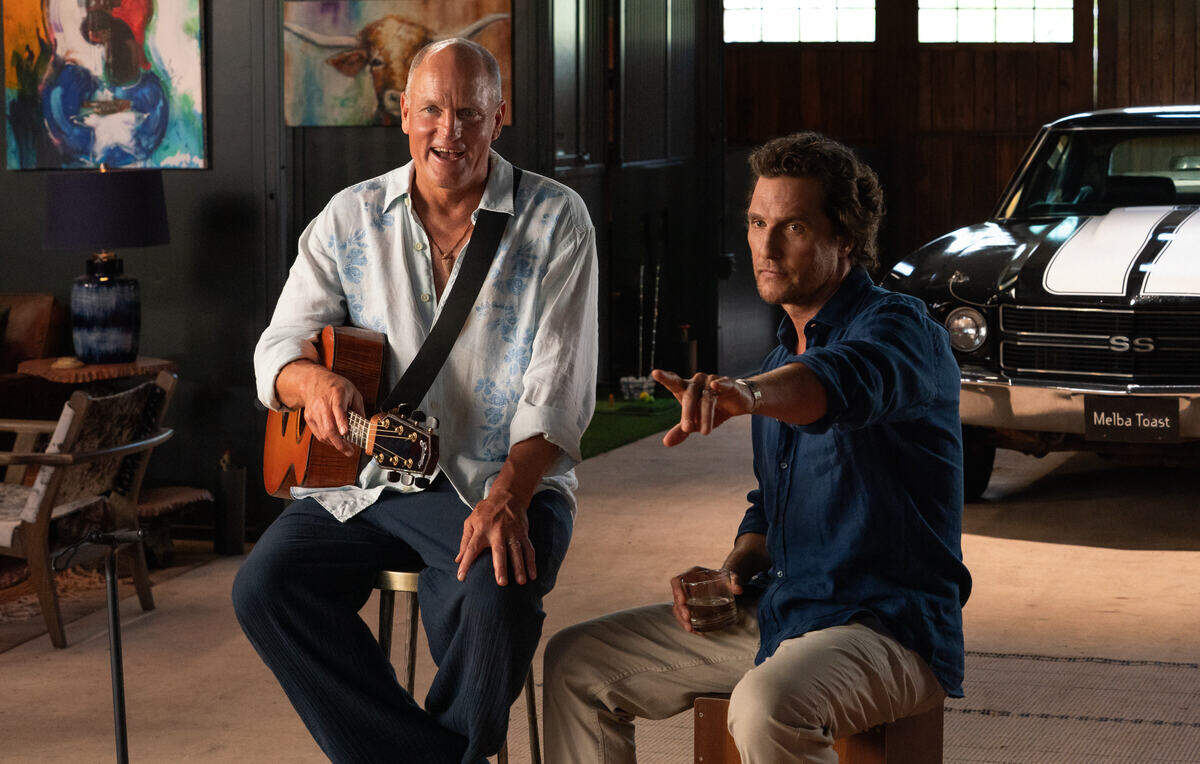 Woody Harrelson and Matthew McConaughey star in and executive produce “Brothers,” premiering Wednesday, September 23, 2026, on Apple TV.