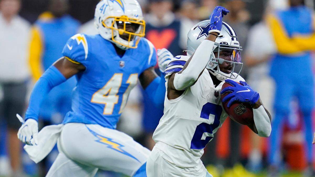 Former TCU standout KeVontae Turpin returned a kickoff for 98 yards and a touchdown in the Cowboys’ game against the Chargers on Saturday in Los Angeles.