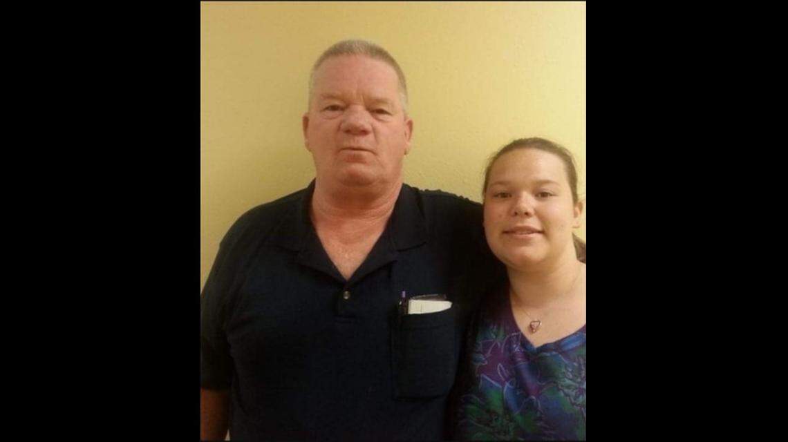 Charles Lowrey, 61, of Haltom City, standing with his daughter Rebecca Lowrey before social distancing rules, was discharged from Medical City North Hills Hospital after an 11-day battle with the coronavirus.