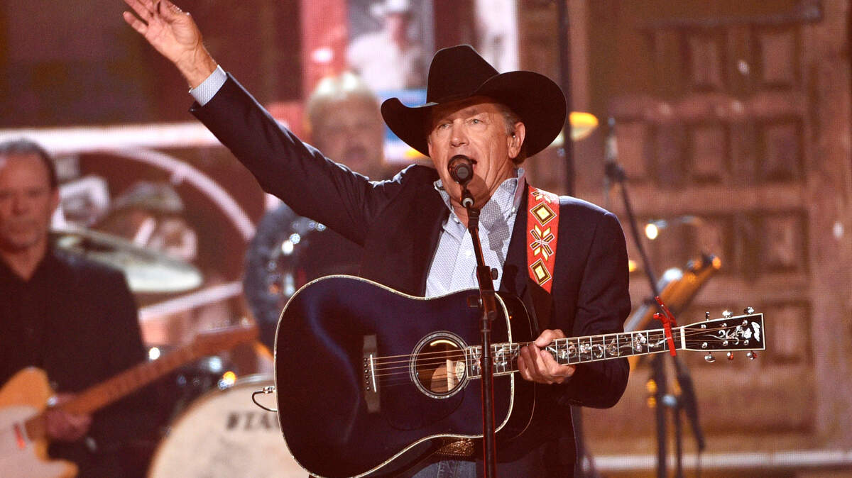 George Strait performs at the conclusion of the 54th annual Academy of Country Music Awards at the MGM Grand Garden Arena on Sunday, April 7, 2019, in Las Vegas. 
Justin Boots will give away two tickets to Strait's Fort Worth Nov. 19, 2022 show.
(Photo by Chris Pizzello/Invision/AP)