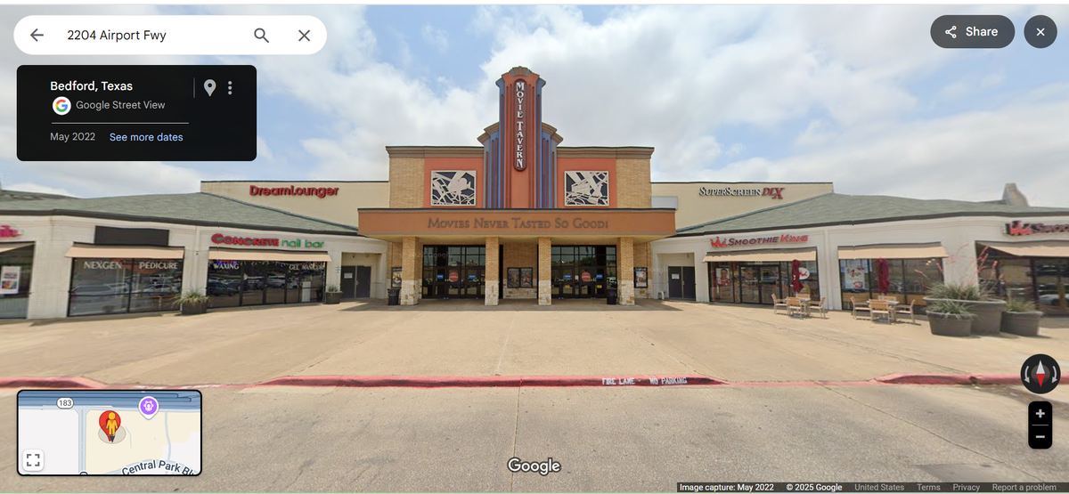 Movie Tavern Bedford at 2204 Airport Freeway, Bedford.