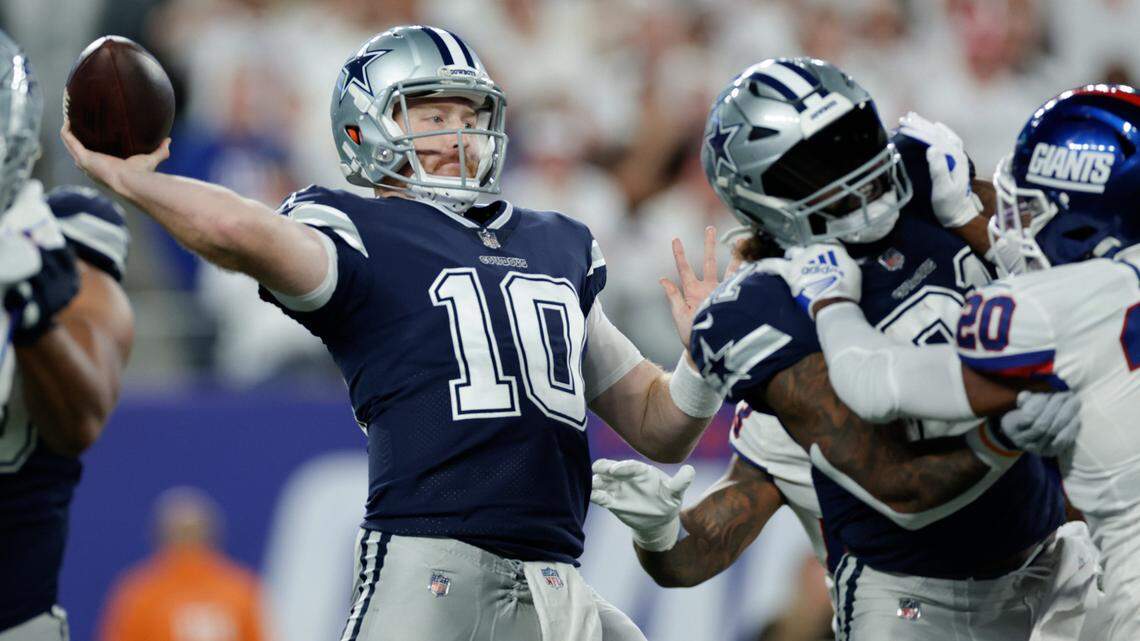 Quarterback Cooper Rush showed his moxie again in leading the Cowboys to a comeback victory over the previously undefeated New York Giants on Monday night.