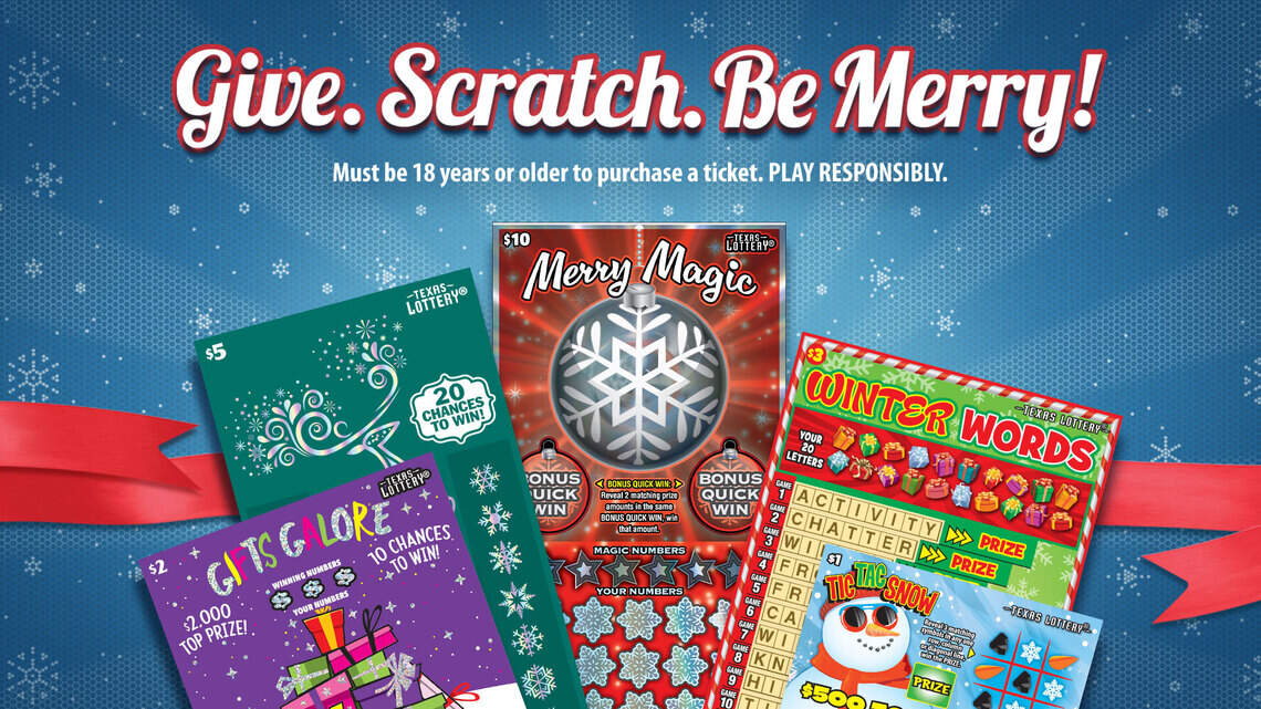 Texas Lottery debuts 5 new scratch games for Christmas with $88.8M in possible prizes