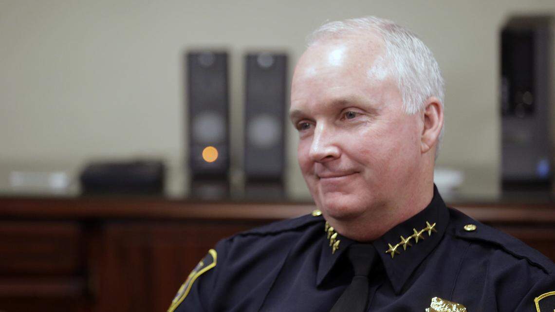 Fort Worth Interim Police Chief Edwin Kraus talks about repairing rifts in the department in this May 21 file photo. Kraus was designated as interim chief after the firing of now former chief Joel Fitzgerald.