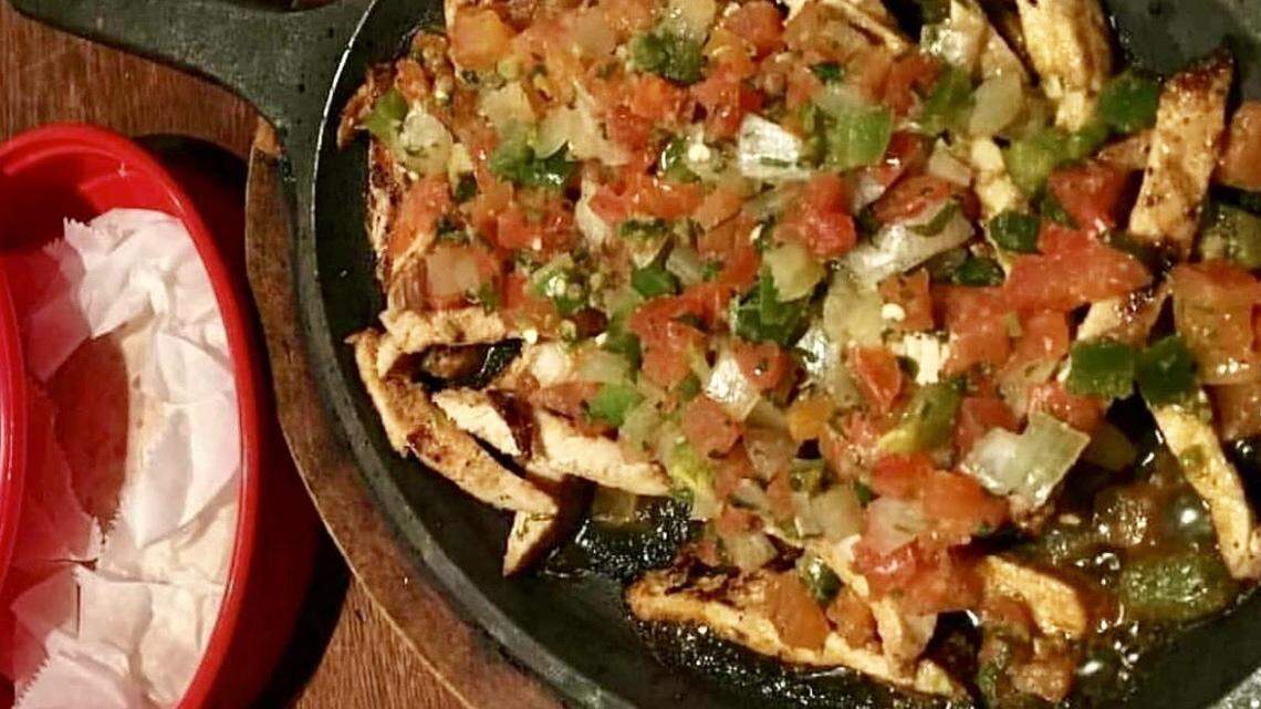 Homestyle fajitas, marinated along with pico, are a Wednesday special at La Familia.