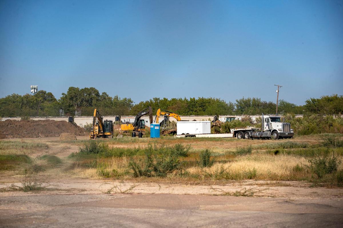 Construction begins on Friday near the previous Swift Armor Building at 600 E. Exchange Street in the Stockyards Station in Fort Worth.