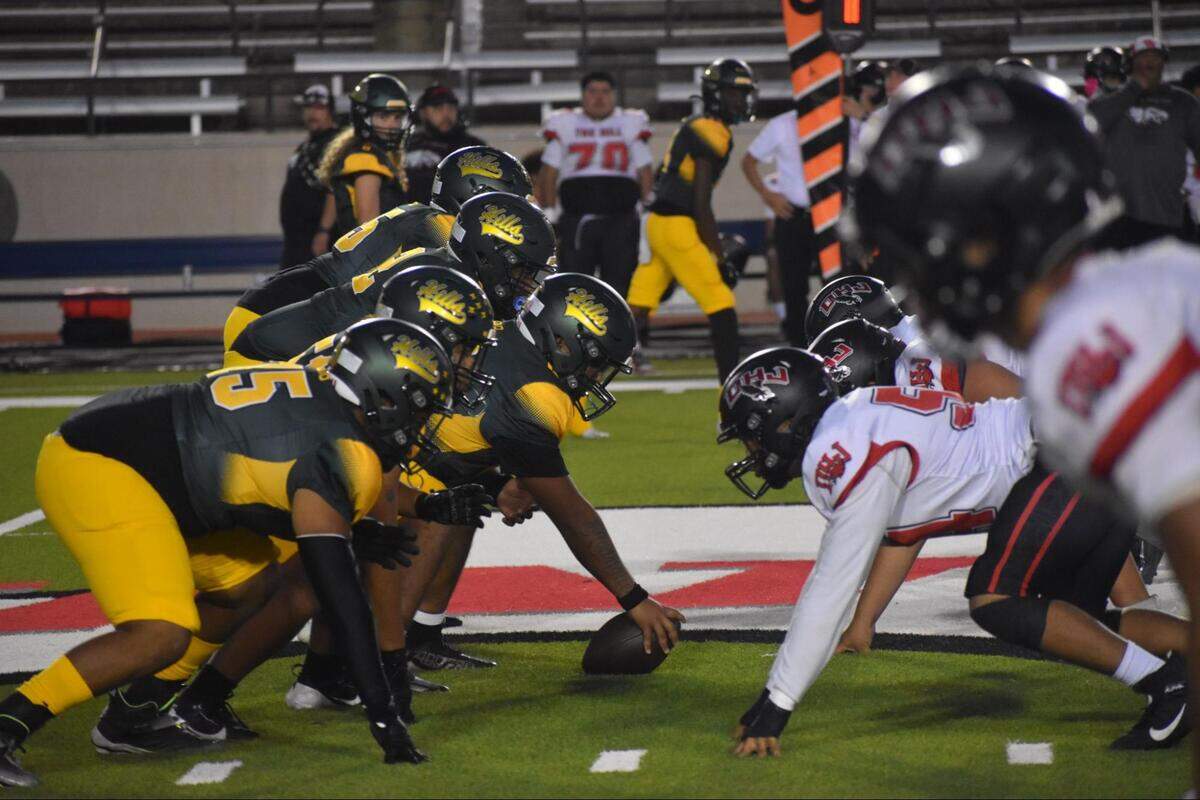 Western Hills faces off against Diamond Hill-Jarvis during a high school football game at Farrington Field in Fort Worth, Texas, Friday, October 3, 2025.