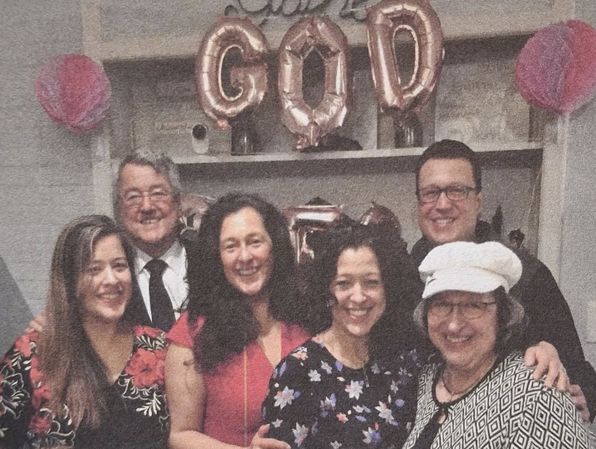 Jesse (back left), Manuel (back right) and (front from left) Melinda Martinez, Mari Gonzales, Monica Gonzalez, and Jo Linda Martinez at a family gathering.