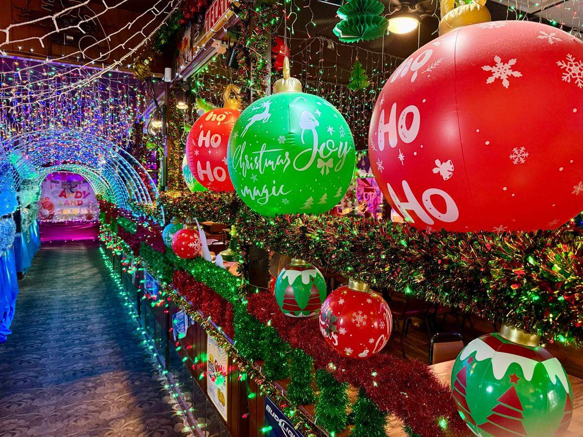 Christmas decorations have been updated at Campo Verde restaurant in Dalworthington Gardens, seen Oct. 15, 2024.
