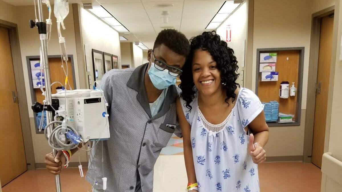 Curtisha Grant, right, donated one of her kidneys to her son Ky’are Grant, left, in 2018 due to his kidney disease that left his kidney in-stage renal failure.