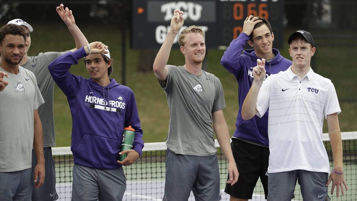 TCU vs. Columbia men's tennis at the Bayard H. Friedman Tennis Center in Fort Worth, Texas on March 28, 2018.