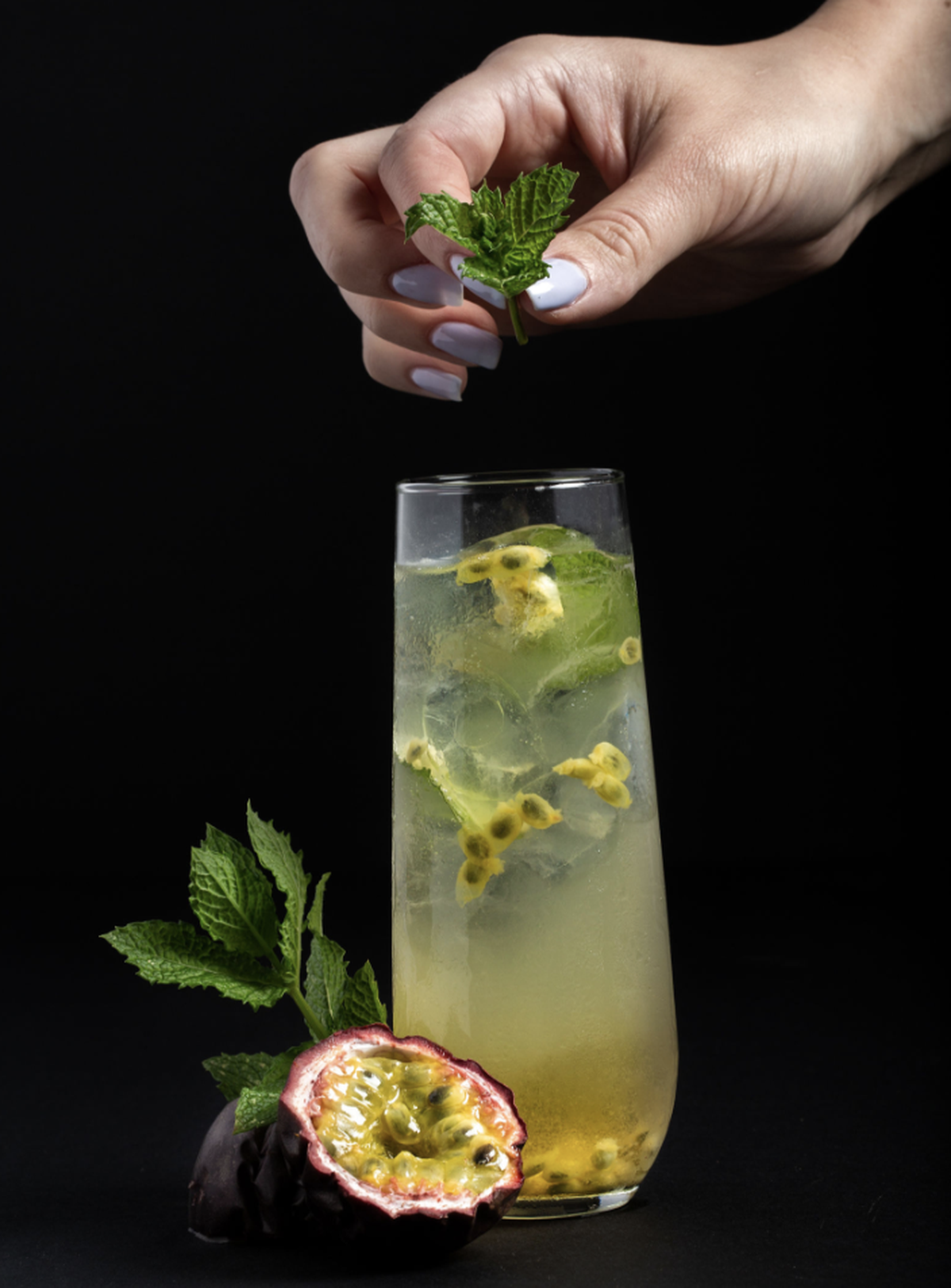A passion fruit mocktail made by tea company, iLola.
