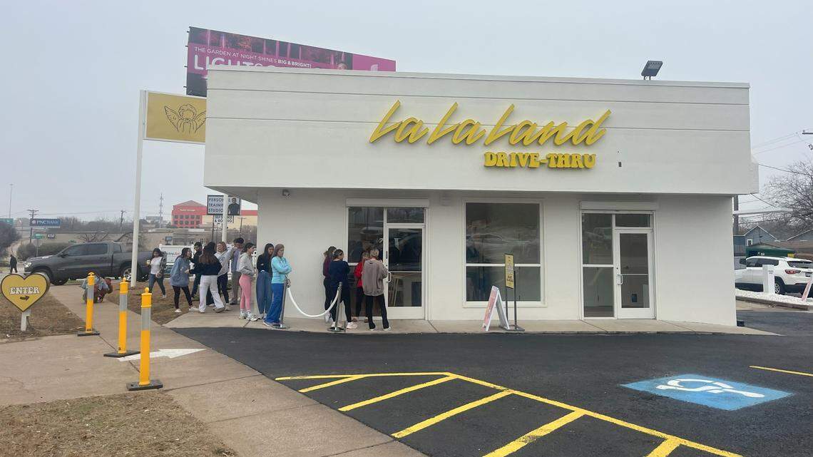 Lines are wrapped around the corner at the newest coffee shop in Fort Worth, La La Land.