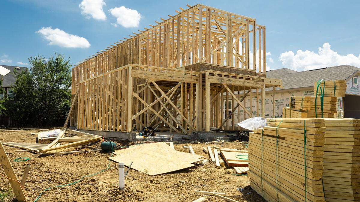 A house under construction in Fort Worth in this 2024 file photo. A 21.5 acre development is planned for Benbrook. 