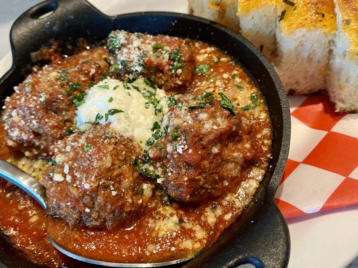 Zoli’s meatballs are a mix of pork, ground beef, brisket and short rib, with ricotta.