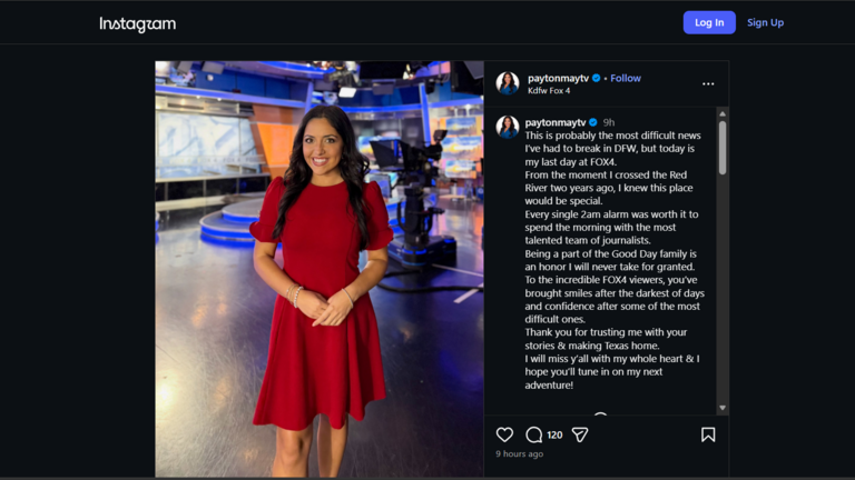 Fox 4 reporter Payton May departs Dallas station after two years of work