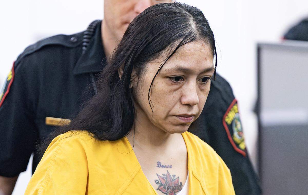 Cindy Rodriguez-Singh appears in court for her consultation hearing in District Court 372 at the Tim Curry Criminal Justice Center in Fort Worth on Thursday, Oct. 16, 2025. Rodriguez-Singh appears in Tarrant County Court for the first time since being arrested in India. She is charged with capital murder in the disappearance of her 6-year-old son, Noel, whose body has not been found.