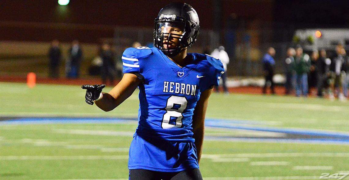 Four-star WR Trejan Bridges, from Hebron High School, is one of the top recruits in the country. He’s currently committed to Oklahoma.
