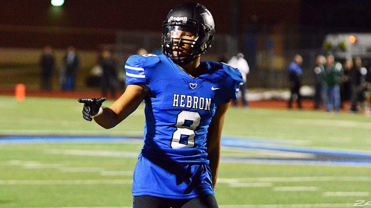 Four-star WR Trejan Bridges, from Hebron High School, is one of the top recruits in the country. He's currently committed to Oklahoma.