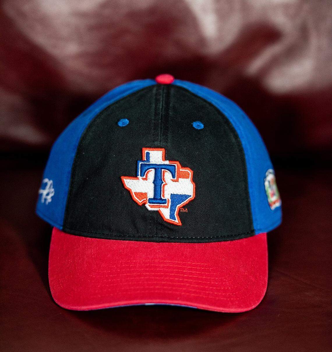 The special Nomar Mazara-styled cap for Thursday night is available through the Texas Rangers theme night tickets.