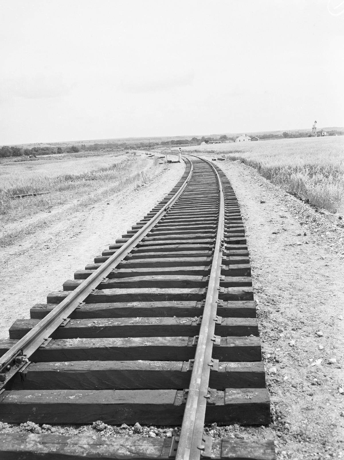 This image from 1941 shows the bomber plant rail spur near where it left the main line.
