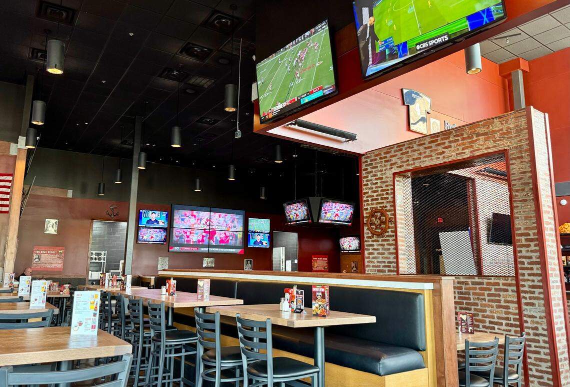 The new Anchor Bar Restaurant in Arlington has a typcal sports bar setup, as seen Sept. 17, 2024.