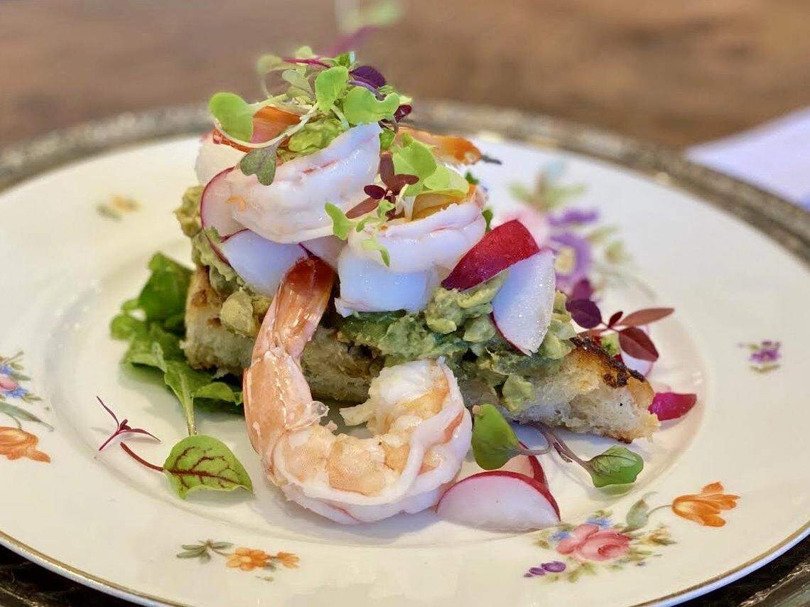 An arugula-and-shrimp salad is part of Mother’s Day menu at Ellerbe.