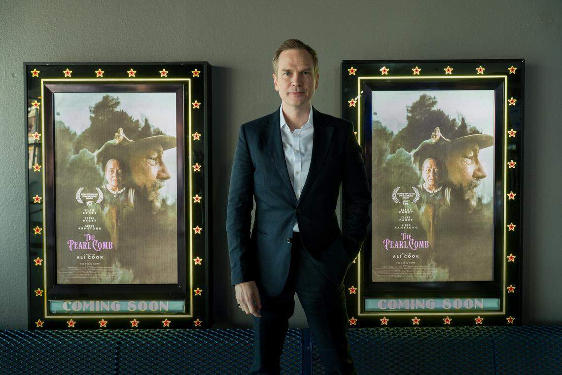 “The Pearl Comb” director Ali Cook at the film’s premiere at Texas Movie Bistro in Lake Worth on Thursday, Sept. 18, 2025.