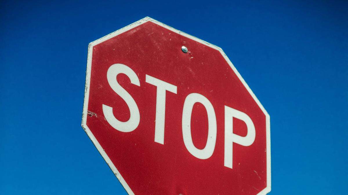 Stop sign stock image.