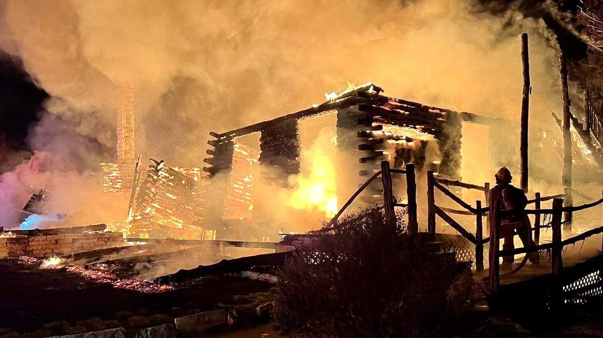 Cafe Homestead, on a religious farming comunity near Waco, was fully engulfed when firefighters arrived Dec. 23, 2022.