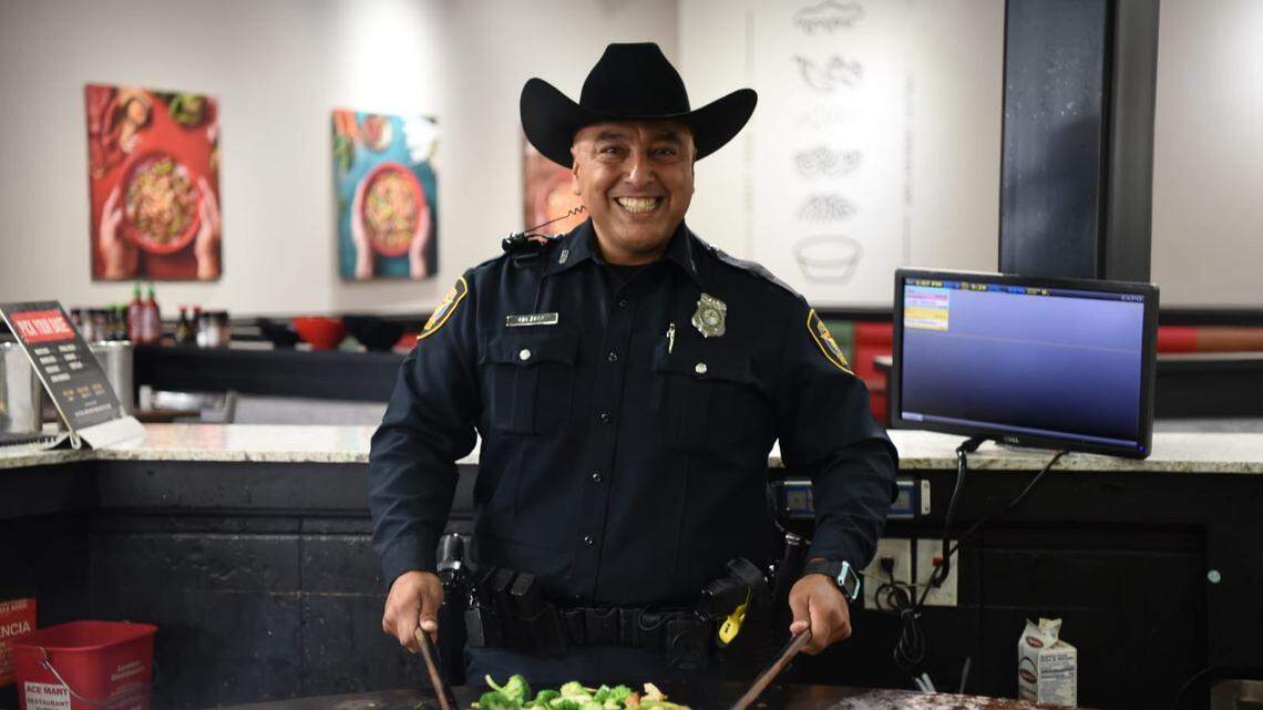 Fort Worth Officer Buddy Calzada (pictured) and others attended a fundraiser at Genghis Grill in Fort Worth, which donated proceeds to the police nonprofit organization the Brotherhood for the Fallen.