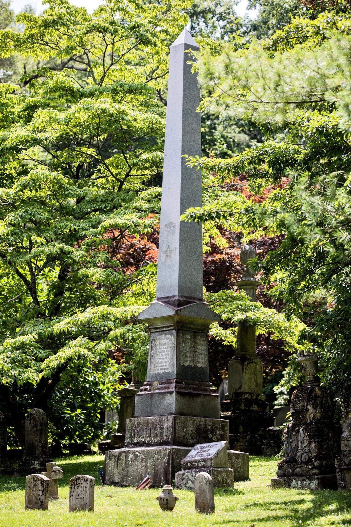 The gravestone of General Gordon Granger in Lexington Cemetery June 19, 2018. General Granger was a career US Army Officer and a Union Major General in the Civil War. After the war he remained in the Army in commands of the Department of Texas and later the District of New Mexico. The general was buried in Lexington, his wife’s birthplace.