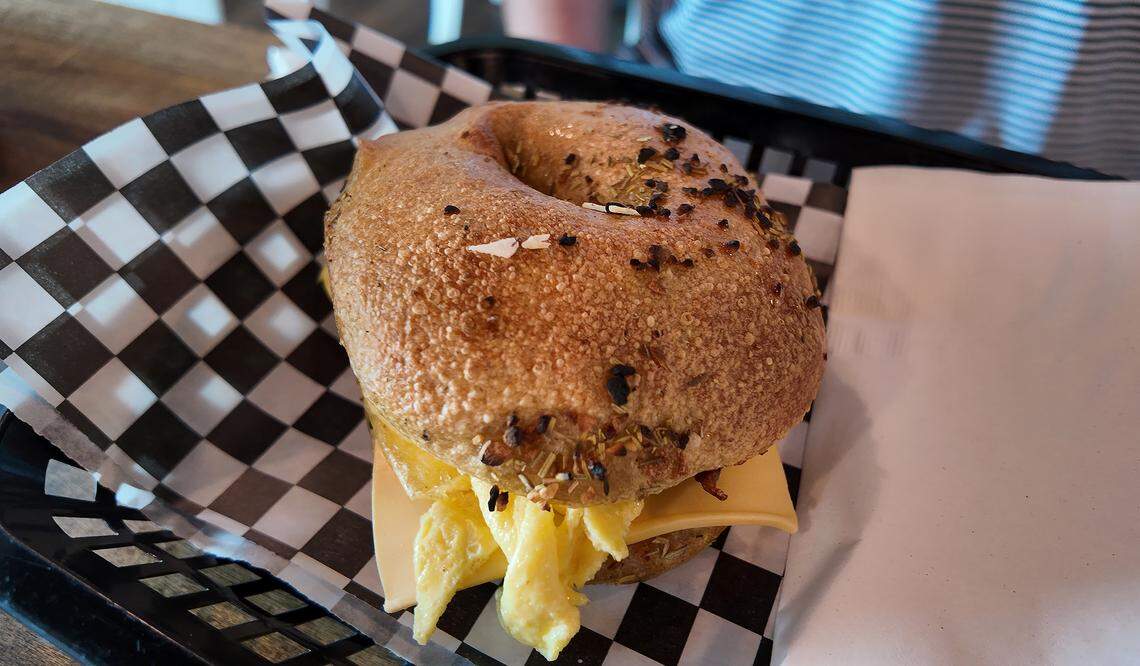 A breakfast sandwich at Sour Boule in Fort Worth.