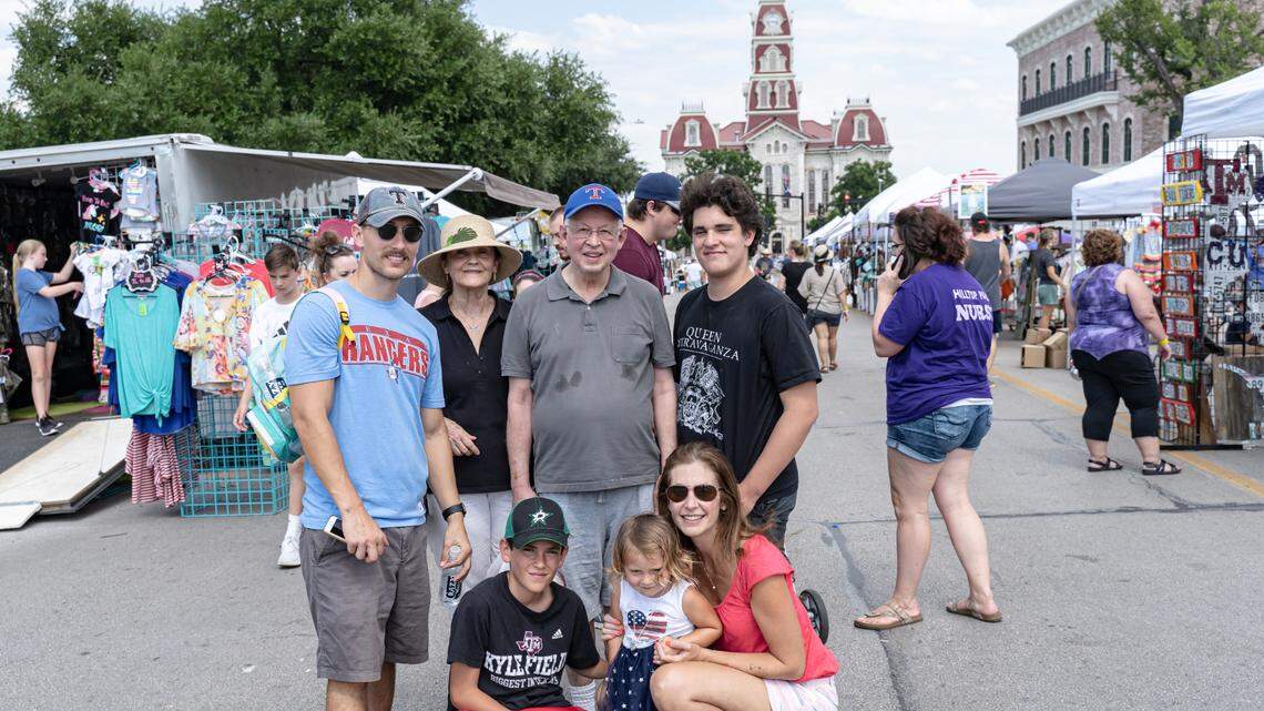 Visitors enjoy the Parker County Peach Festival in 2019. The festival took a year off because of the pandemic, but returns in full force Saturday, July 10.