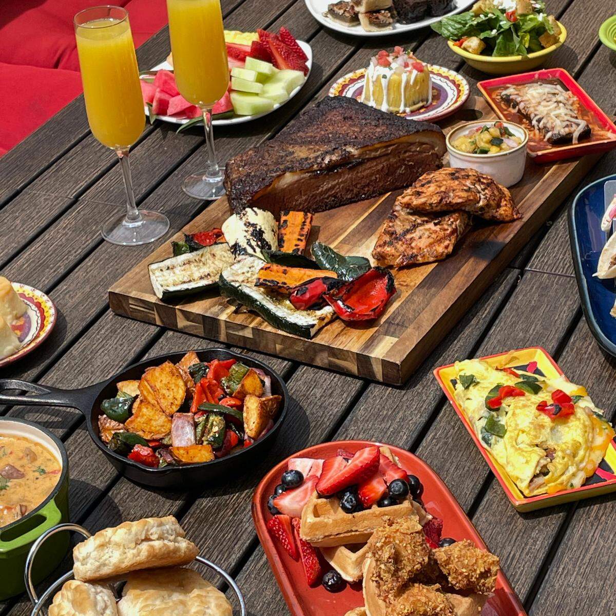 Blue Mesa Southwest Grill’s brunch dishes.