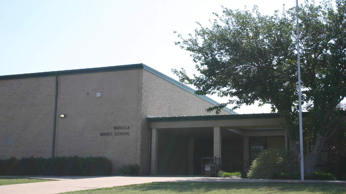Watauga Middle was built in 1969. If voters approve, the school will be combined with North Oaks in a new middle school.