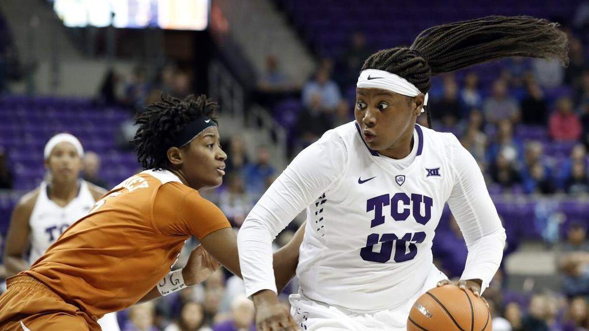 Last week, TCU’s Amy Okonkwo (right) was selected to be one of 15 student-athletes to travel to the NCAA Convention in Orlando to participate in the Autonomy governance process and vote on a variation of NCAA rule-change proposals.