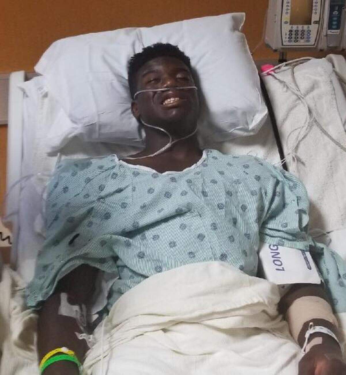 Arlington Lamar’s Brett Green is recovering at JPS Trauma Center. His coach Laban DeLay and father Brett Green Sr. says he is progressing really well.