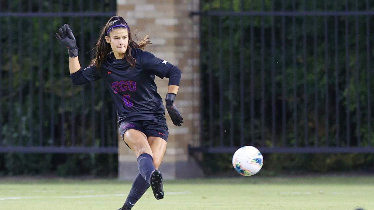 TCU senior goalkeeper Emily Alvarado and her teammates face Georgetown in a Sweet 16 matchup on Wednesday night.