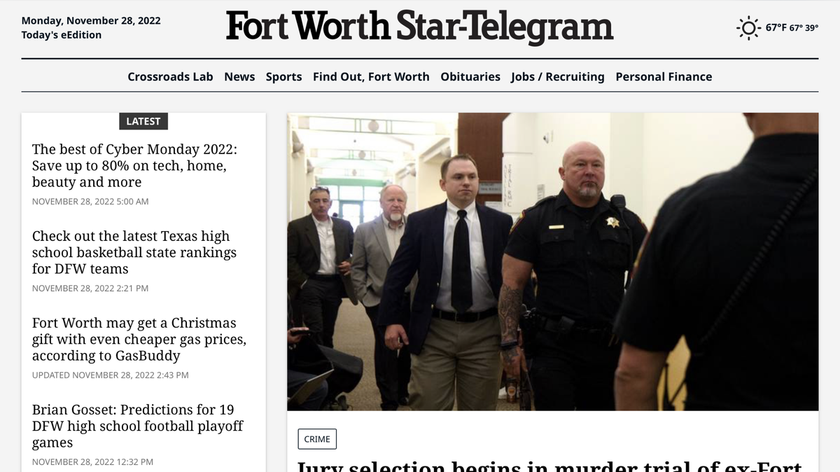 The Star-Telegram has published in Fort Worth for more than 100 years.