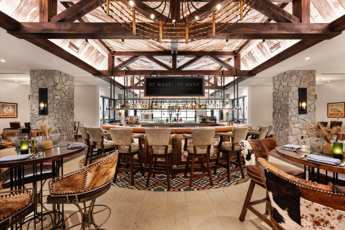 97 West restaurant and bar at the Hotel Drover in Fort Worth.