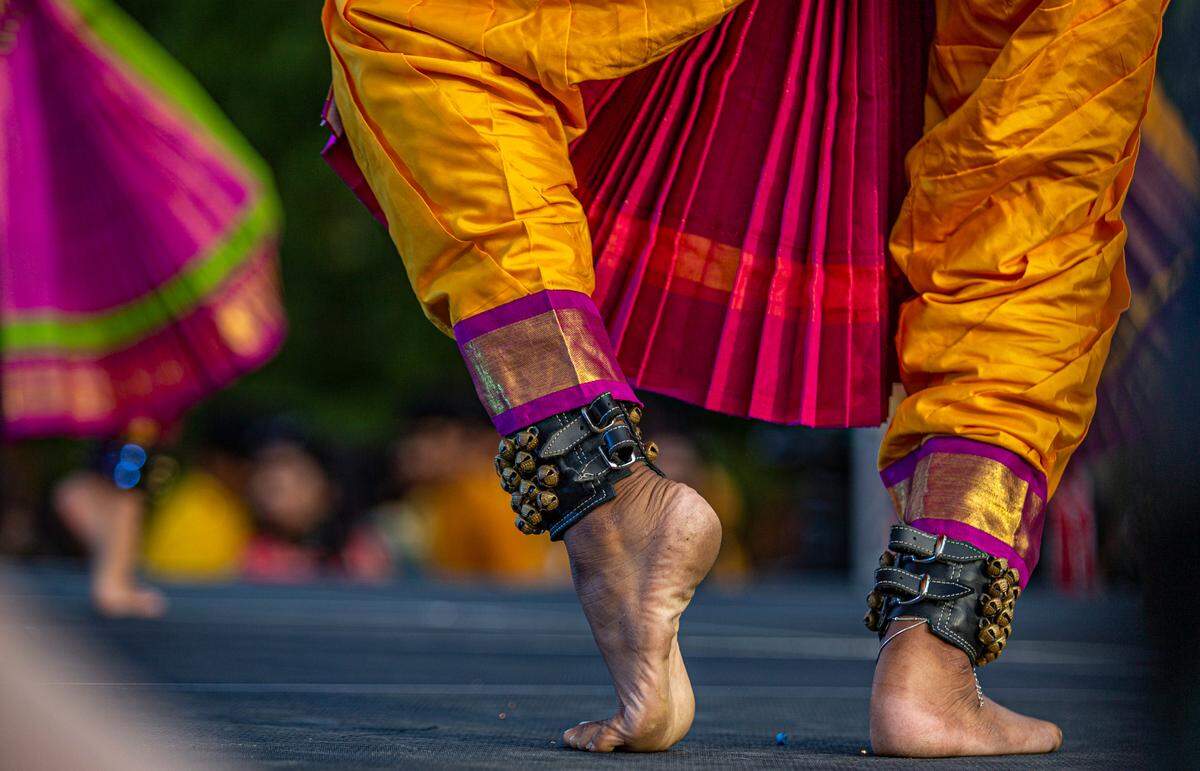 The color and pageantry of Bollywood showed in the performances during the celebration of Diwali in Soutrhlake, Texas, Saturday, Oct. 22, 2022.