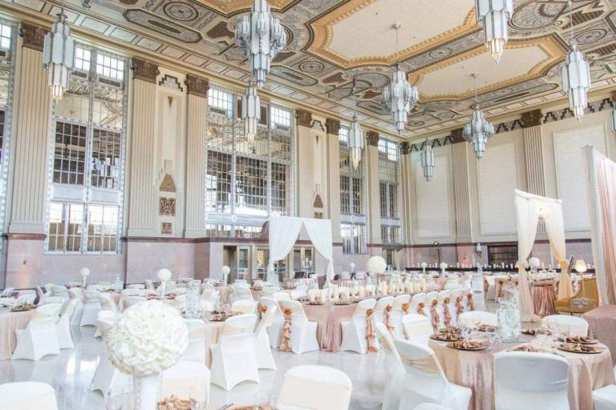 The ballroom in the Trinity Metro Texas & Pacific rail station.